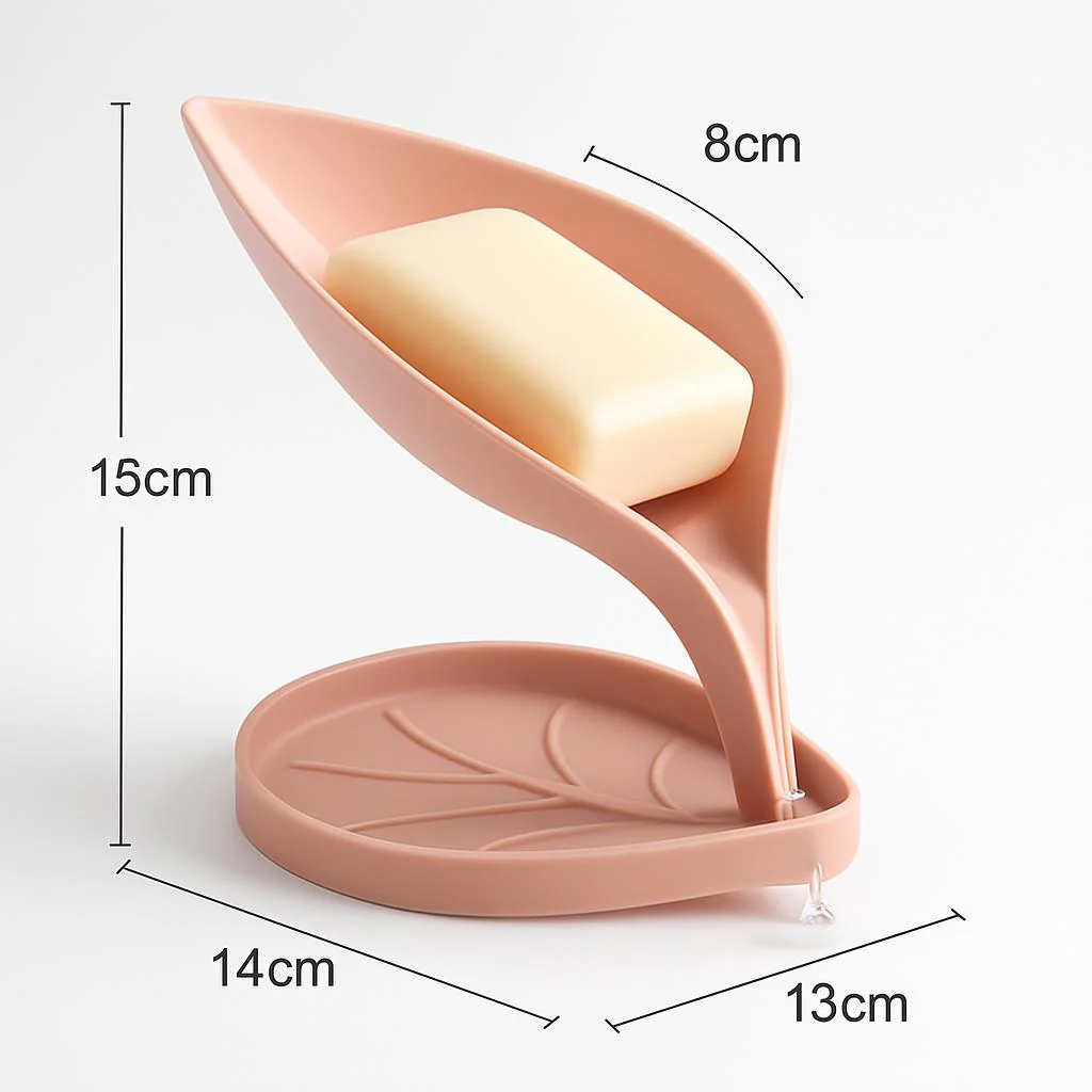 Leaf-Shaped Soap Holder - Eco-Friendly Water-Draining Design - Image 7