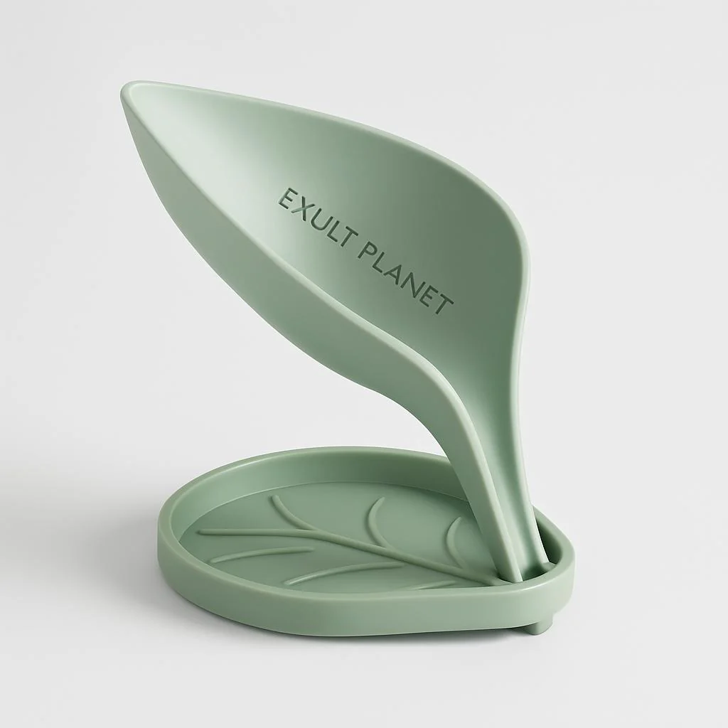 Leaf-Shaped Soap Holder - Eco-Friendly Water-Draining Design - Image 9