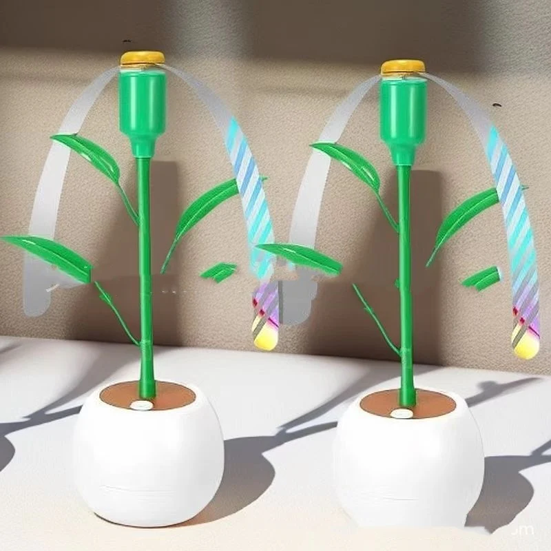 Leaf-Shaped Battery-Powered Fly Repellent Fan - Image 8