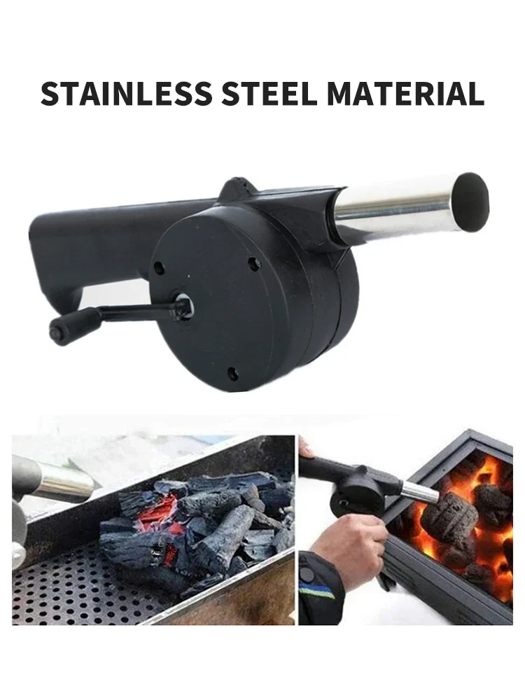 BBQ Fan Air Blower Fast Fire Starter Portable Manual Hand Crank for Outdoor Picnic Camping Cooking Barbecue Charcoal Grills Stov - Image 11