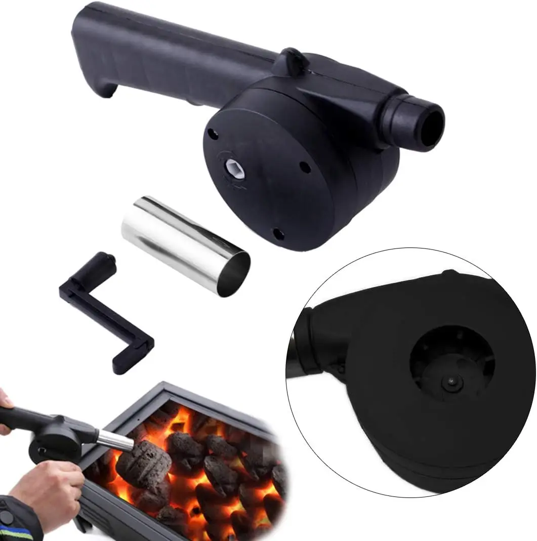 BBQ Fan Air Blower Fast Fire Starter Portable Manual Hand Crank for Outdoor Picnic Camping Cooking Barbecue Charcoal Grills Stov - Image 2