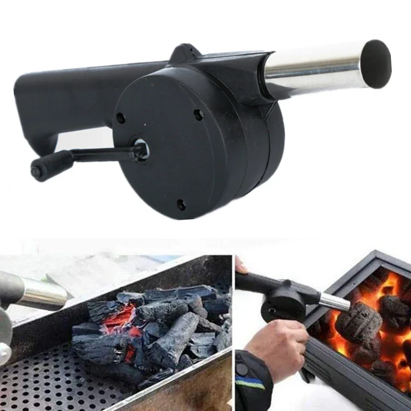 BBQ Fan Air Blower Fast Fire Starter Portable Manual Hand Crank for Outdoor Picnic Camping Cooking Barbecue Charcoal Grills Stov - Image 5