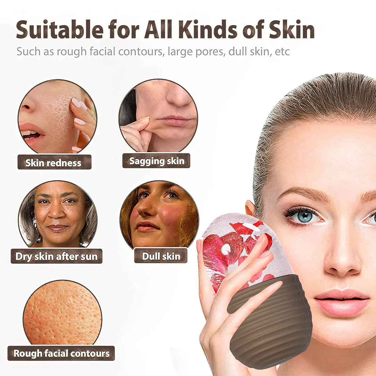 Facial Ice Cube Tray Set for Beauty Massage - Eco-Friendly Silicone - Image 15