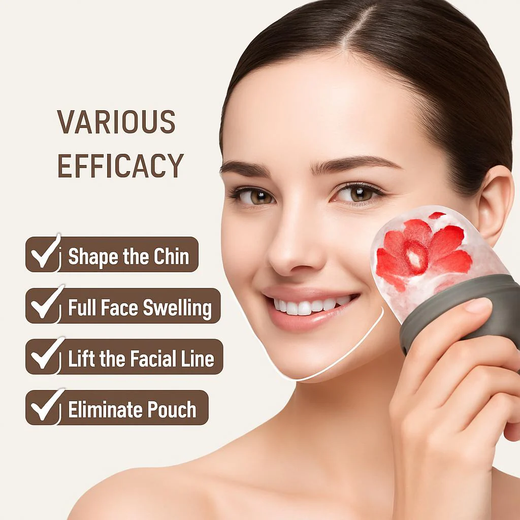 Facial Ice Cube Tray Set for Beauty Massage - Eco-Friendly Silicone - Image 4