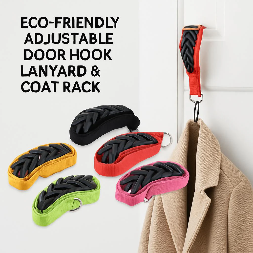 Eco-Friendly Adjustable Door Hook Lanyard & Coat Rack - Image 3