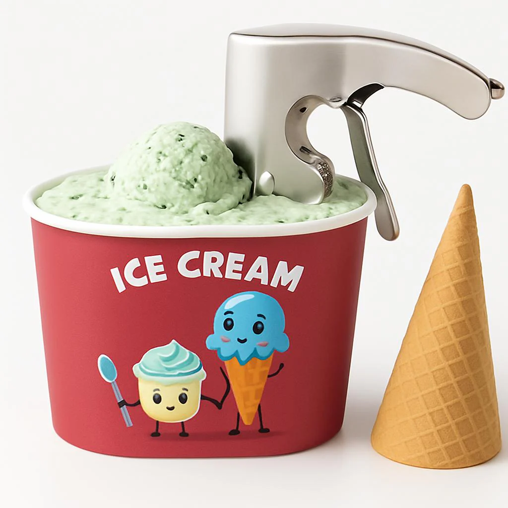 Eco-Friendly Stainless Steel Ice Cream Scoop with Trigger - Image 8
