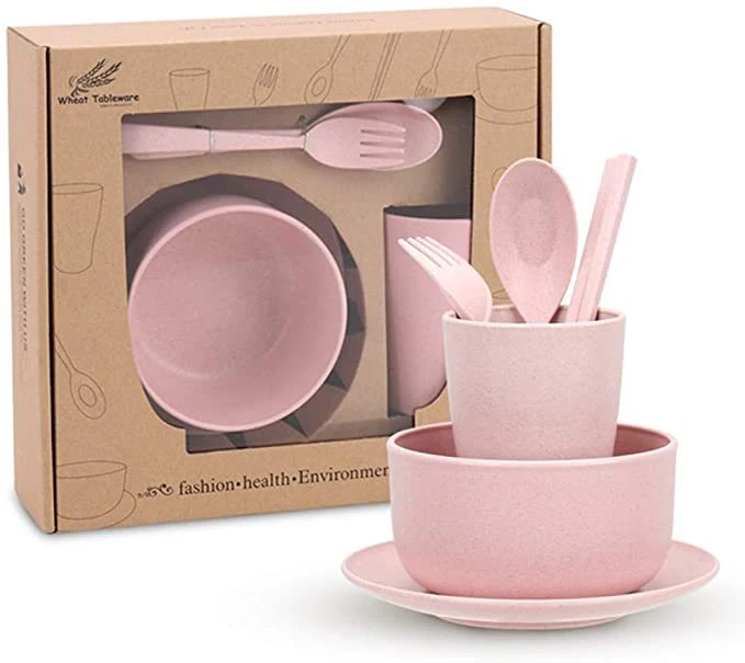 Eco-Friendly Biodegradable Dinnerware Set - Pink & Green Options - Image 16