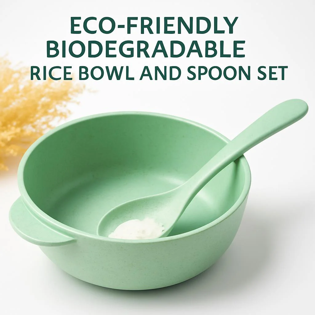 Eco-Friendly Biodegradable Rice Bowl and Spoon Set - Image 10