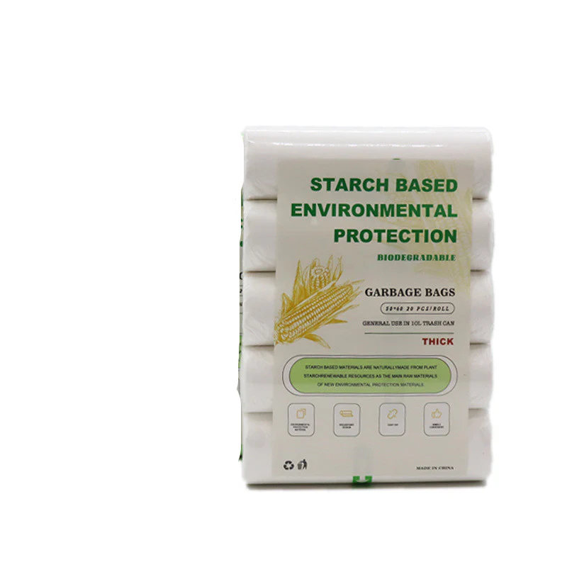 Eco-Friendly Biodegradable Garbage Bags - Starch-Based, Green & White - Image 16