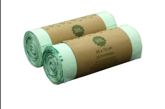 Eco-Friendly Biodegradable Trash Bags - Light Green, 40x43 cm - Image 11