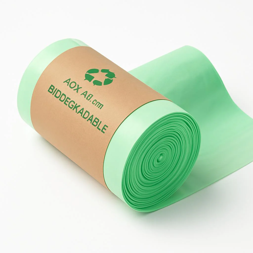 Eco-Friendly Biodegradable Trash Bags - Light Green, 40x43 cm - Image 6