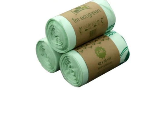 Eco-Friendly Biodegradable Trash Bags - Light Green, 40x43 cm - Image 8
