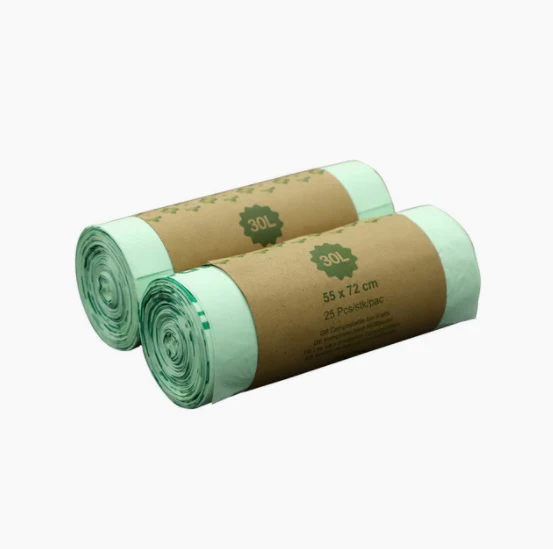 Eco-Friendly Biodegradable Trash Bags - Light Green, 40x43 cm - Image 9