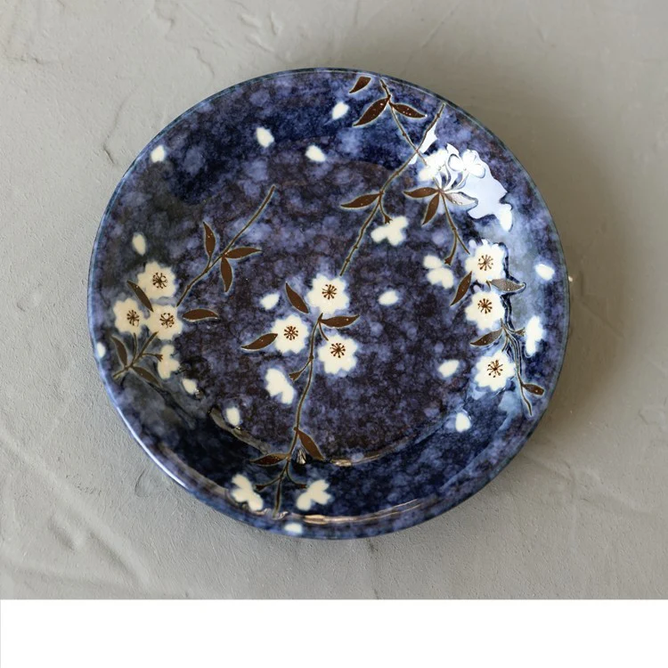 Blue Cherry Blossom Ceramic Bowl for Rice & Porridge - Image 9
