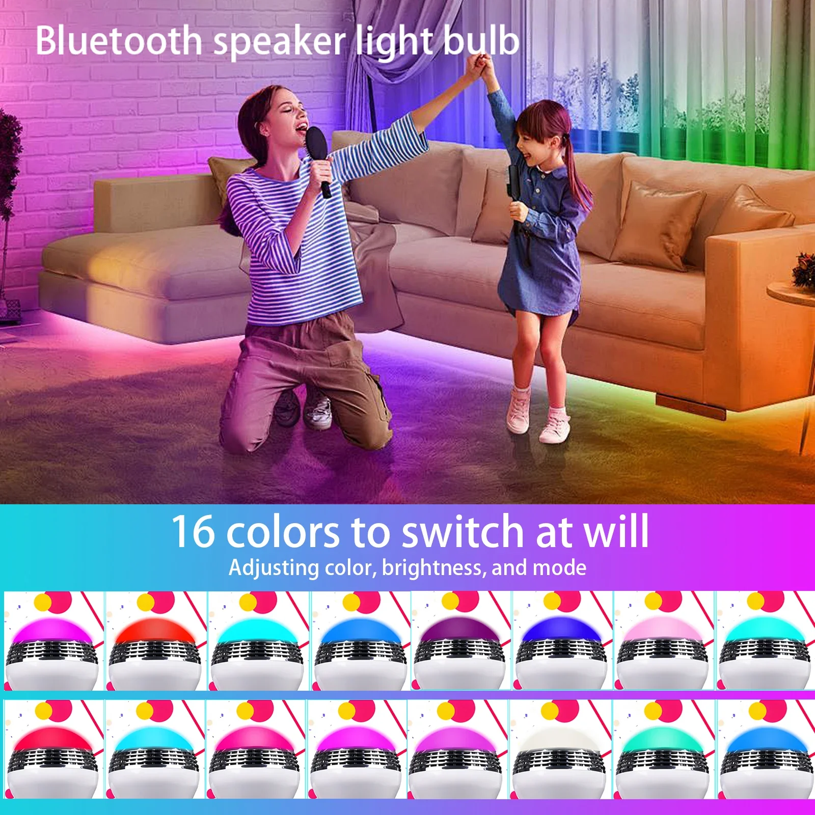 Bluetooth speaker function LED light bulb, APP control, E27 is an ideal choice for home, party, bedroom, and indoor light bulbs - Image 12