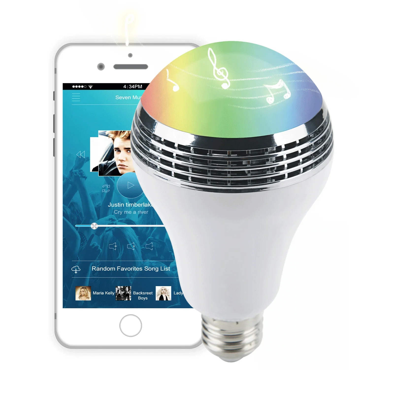 Bluetooth speaker function LED light bulb, APP control, E27 is an ideal choice for home, party, bedroom, and indoor light bulbs - Image 6