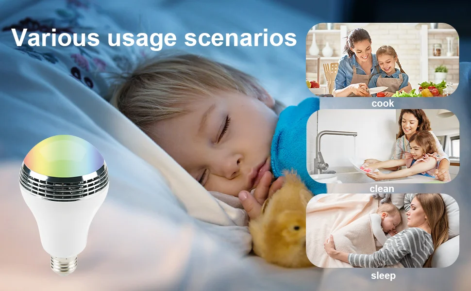 Bluetooth speaker function LED light bulb, APP control, E27 is an ideal choice for home, party, bedroom, and indoor light bulbs - Image 8