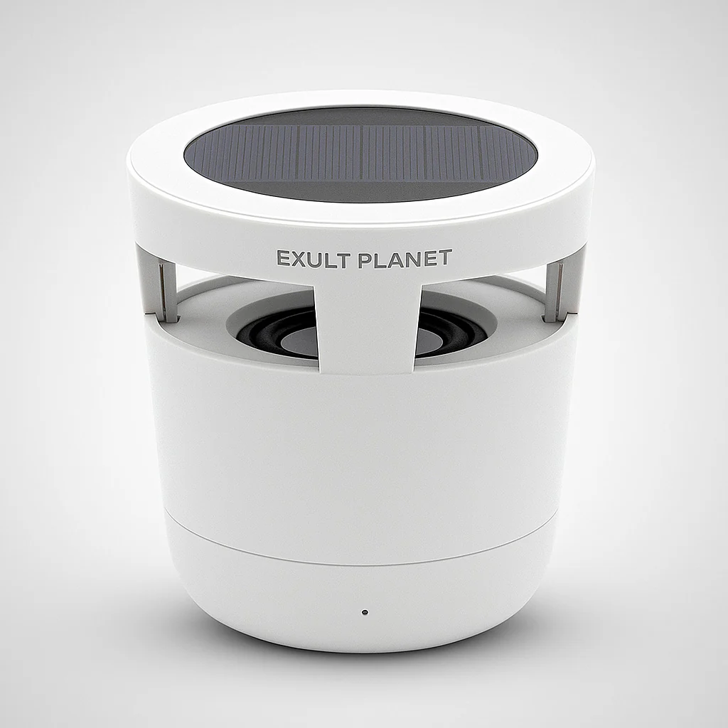 Eco-Friendly Bluetooth Speaker with Wireless Charging - Light Wood Grain - Image 8