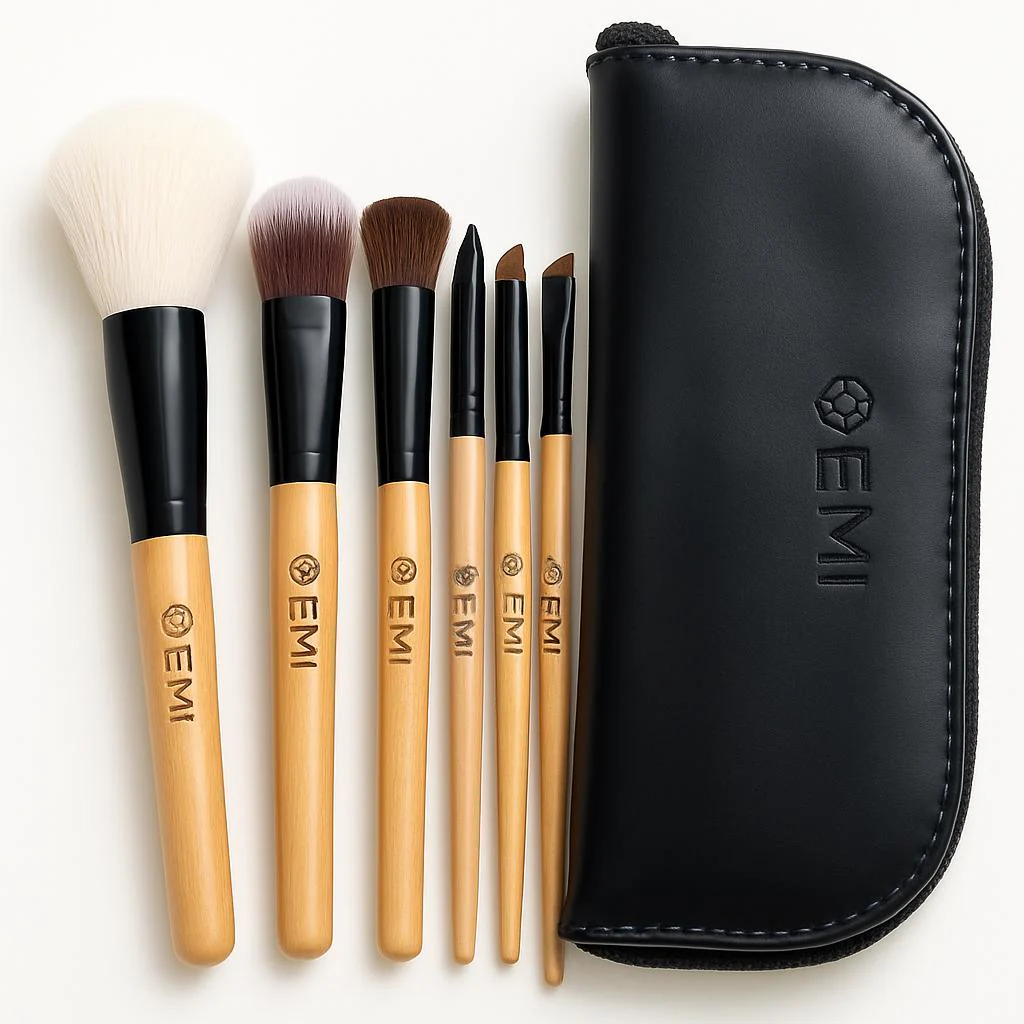 Eco-Friendly Makeup Brush Set with Natural Wood Handles - Image 2