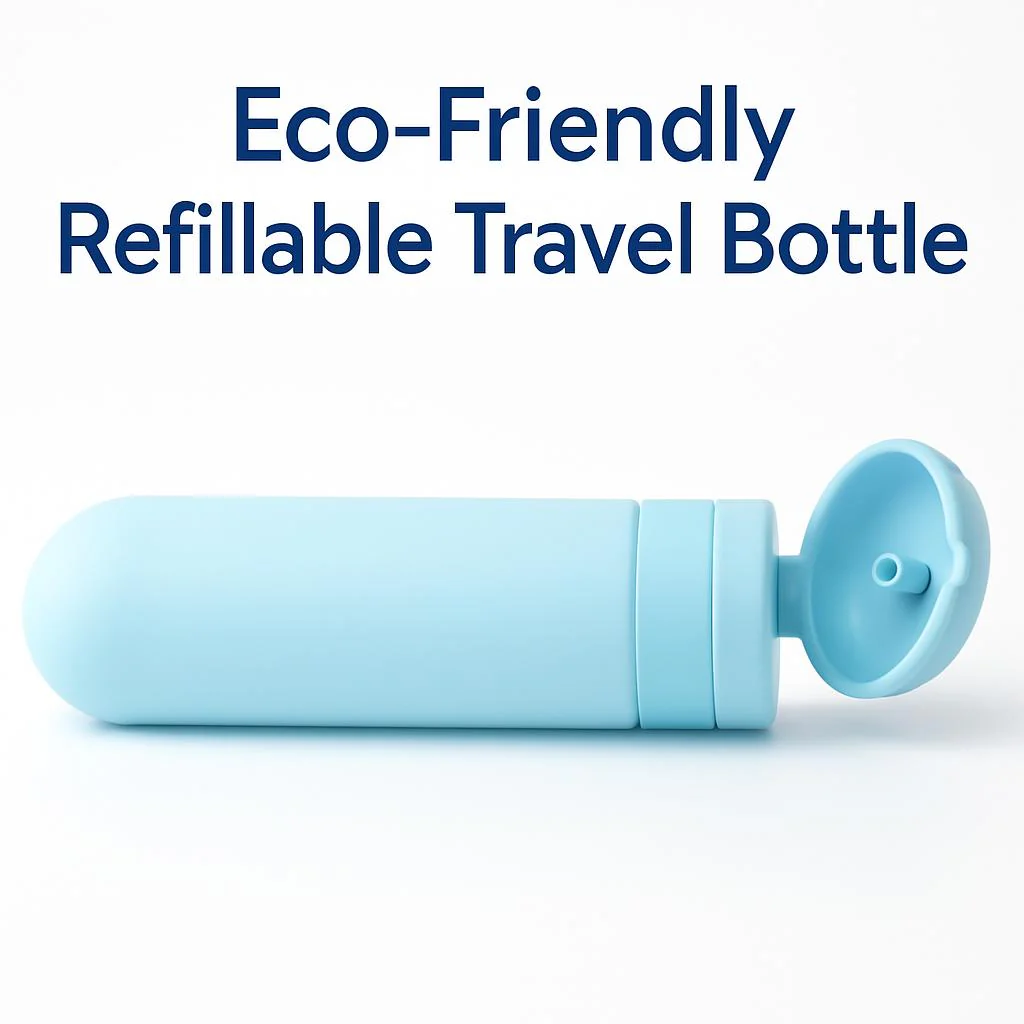 Eco-Friendly Refillable Travel Bottles - Silicone, Compact, Sustainable - Image 3