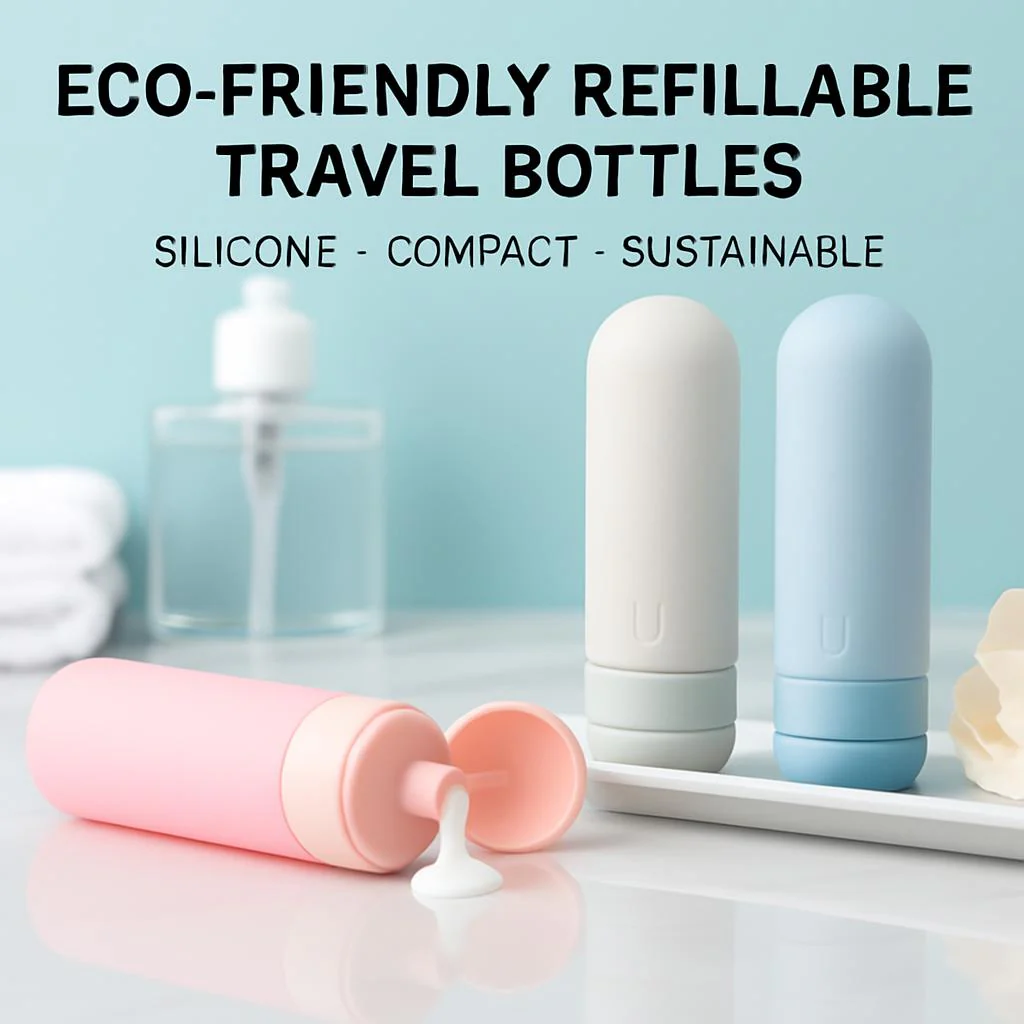 Eco-Friendly Refillable Travel Bottles - Silicone, Compact, Sustainable - Image 6