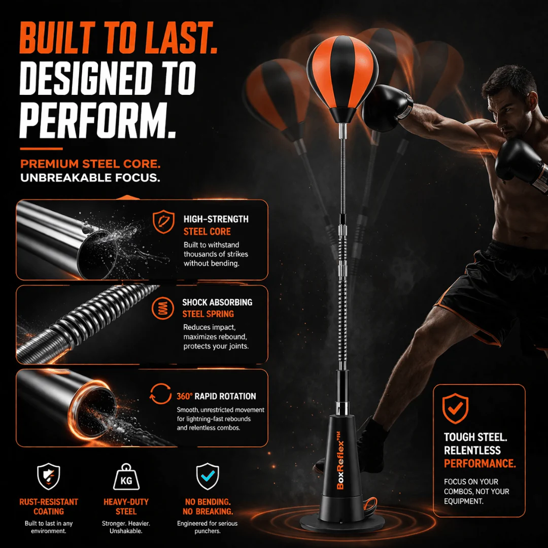 BoxReflex™ - Freestanding Reflex Speed Punching Bag - Image 5