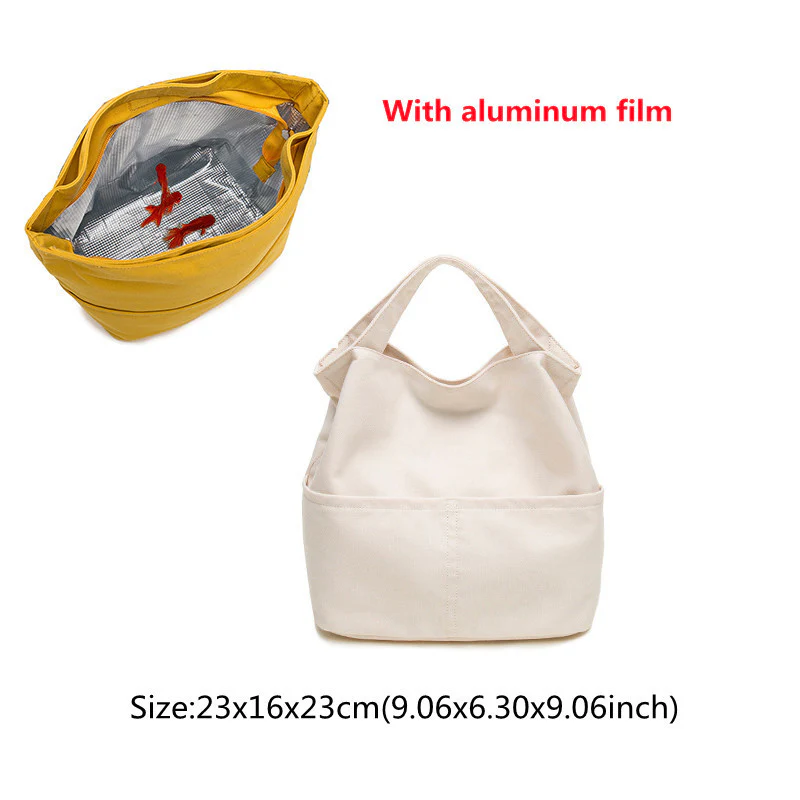 Eco-Friendly Portable Canvas Lunch Box Bento Bag - Image 10