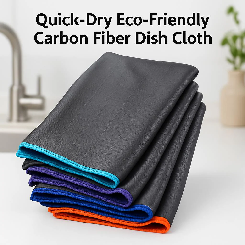 Quick-Dry Eco-Friendly Carbon Fiber Dish Cloth - Image 2