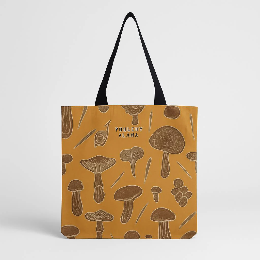 Cartoon Mushroom One Shoulder Reusable Tote Bag - Image 13