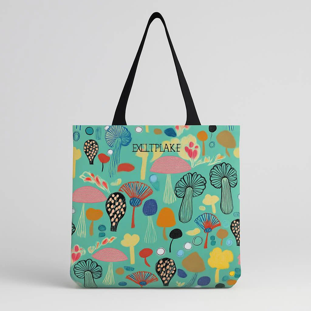 Cartoon Mushroom One Shoulder Reusable Tote Bag - Image 14