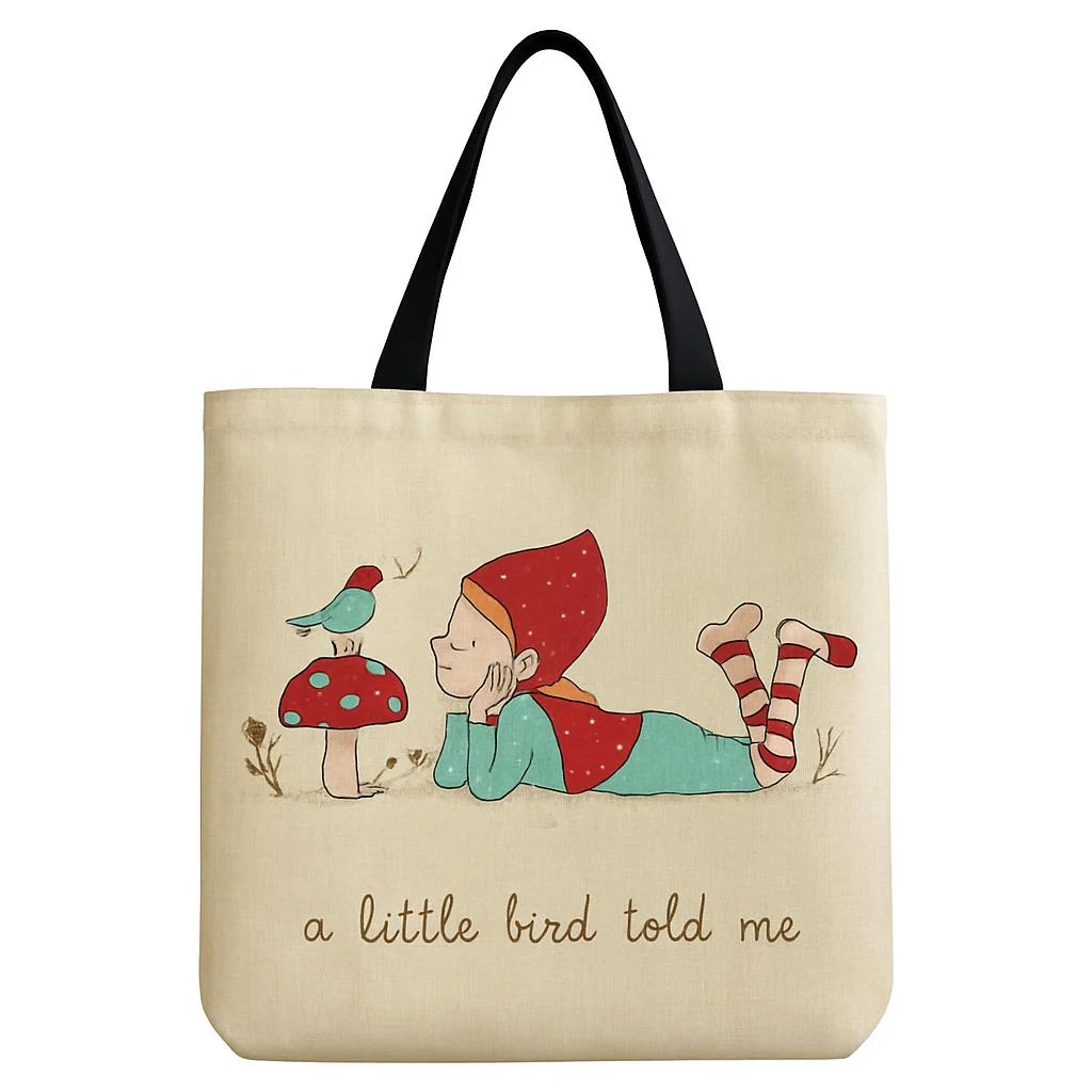 Cartoon Mushroom One Shoulder Reusable Tote Bag - Image 17