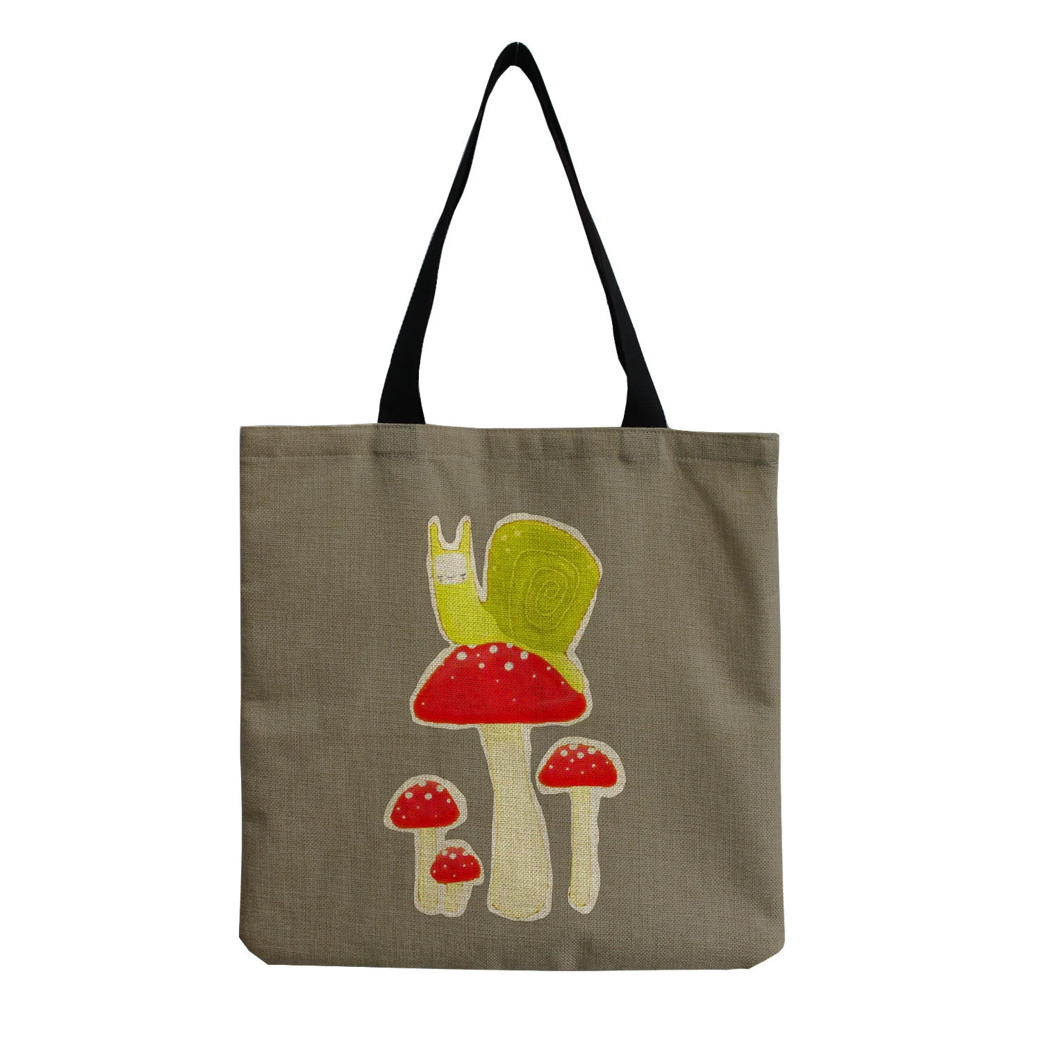 Cartoon Mushroom One Shoulder Reusable Tote Bag - Image 25