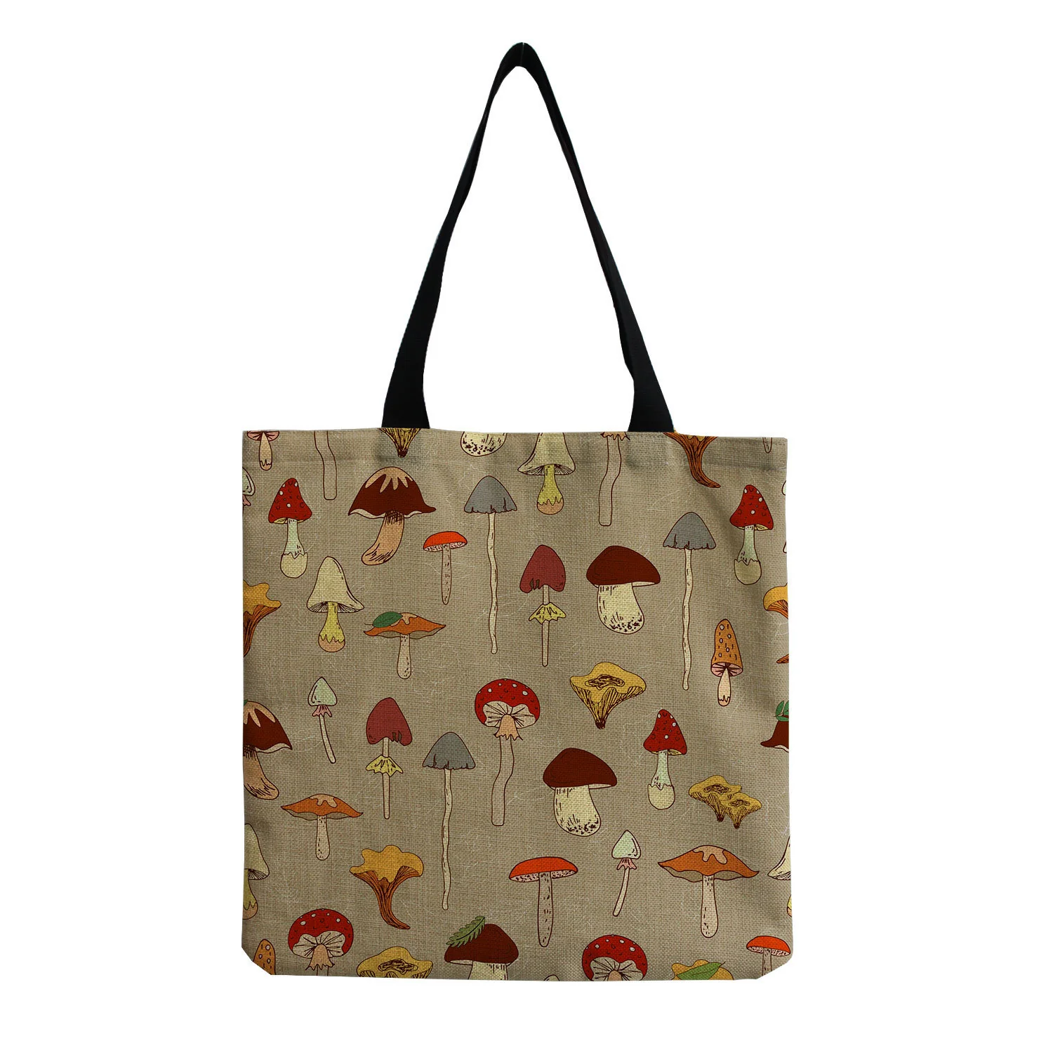 Cartoon Mushroom One Shoulder Reusable Tote Bag - Image 26