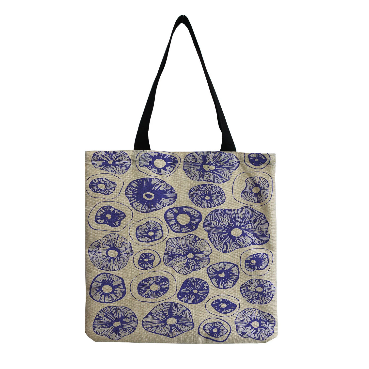 Cartoon Mushroom One Shoulder Reusable Tote Bag - Image 31