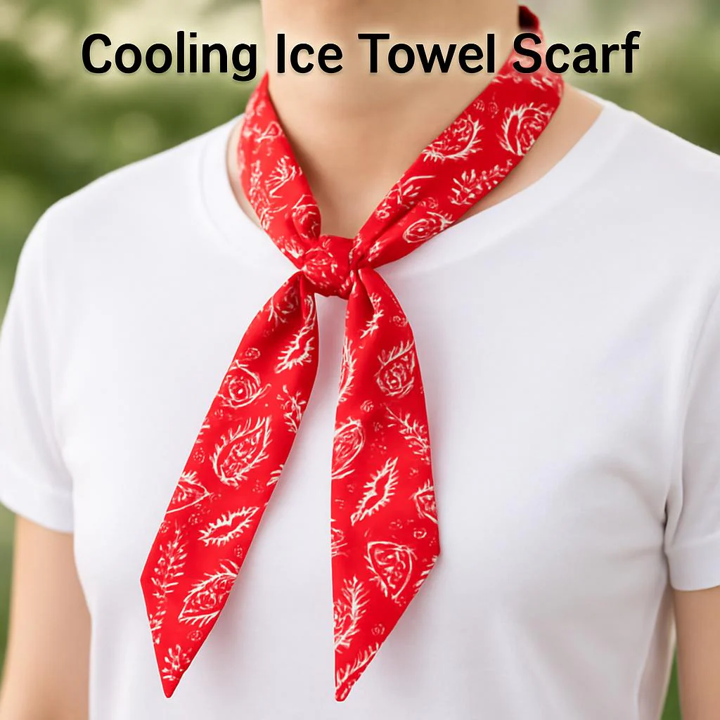 Eco-Friendly Absorbent Flower Cooling Ice Towel Scarf - Image 11