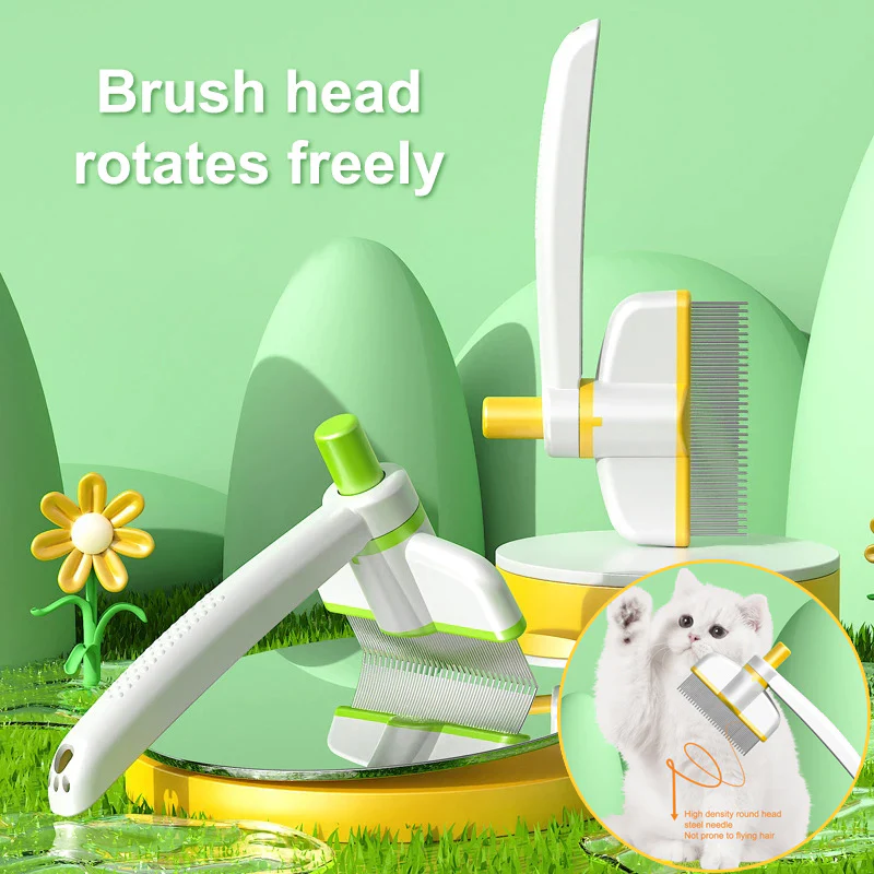 Rotating Pet Grooming Brush for Easy Shedding Control - Image 11