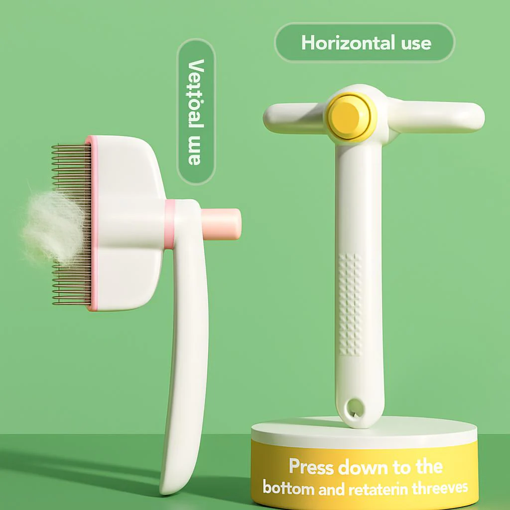 Rotating Pet Grooming Brush for Easy Shedding Control - Image 5