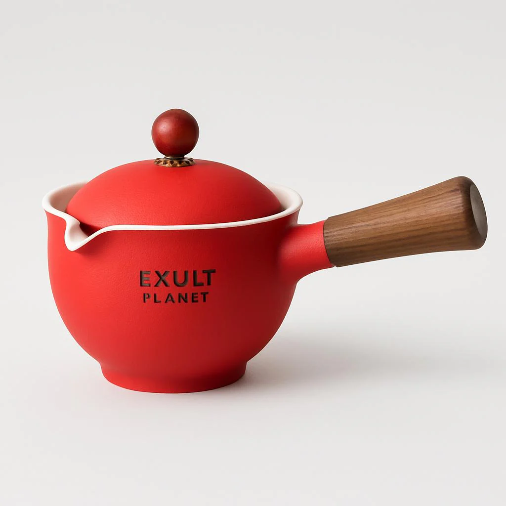 Eco-Friendly Ceramic Teapot with Wooden Grip and Filter - Image 12