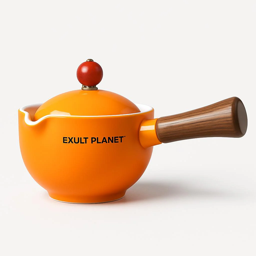 Eco-Friendly Ceramic Teapot with Wooden Grip and Filter - Image 13