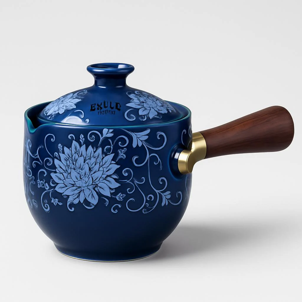 Eco-Friendly Ceramic Teapot with Wooden Grip and Filter - Image 14