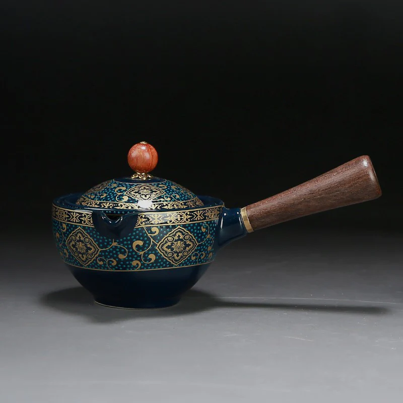 Eco-Friendly Ceramic Teapot with Wooden Grip and Filter - Image 19