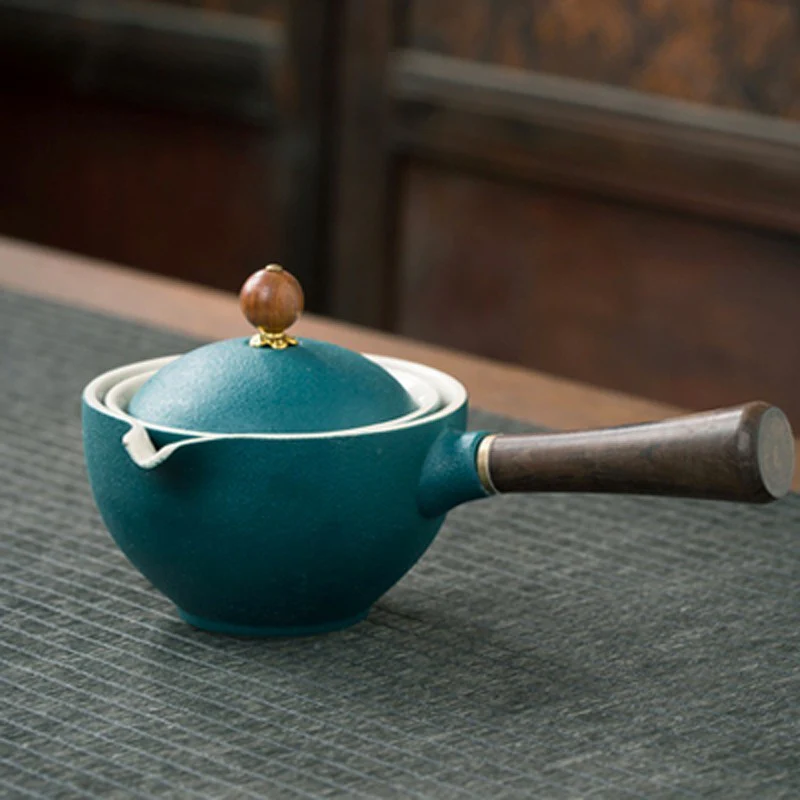 Eco-Friendly Ceramic Teapot with Wooden Grip and Filter - Image 20