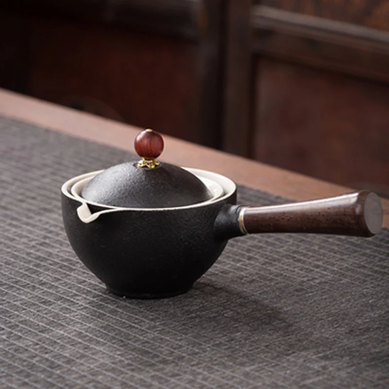 Eco-Friendly Ceramic Teapot with Wooden Grip and Filter - Image 21