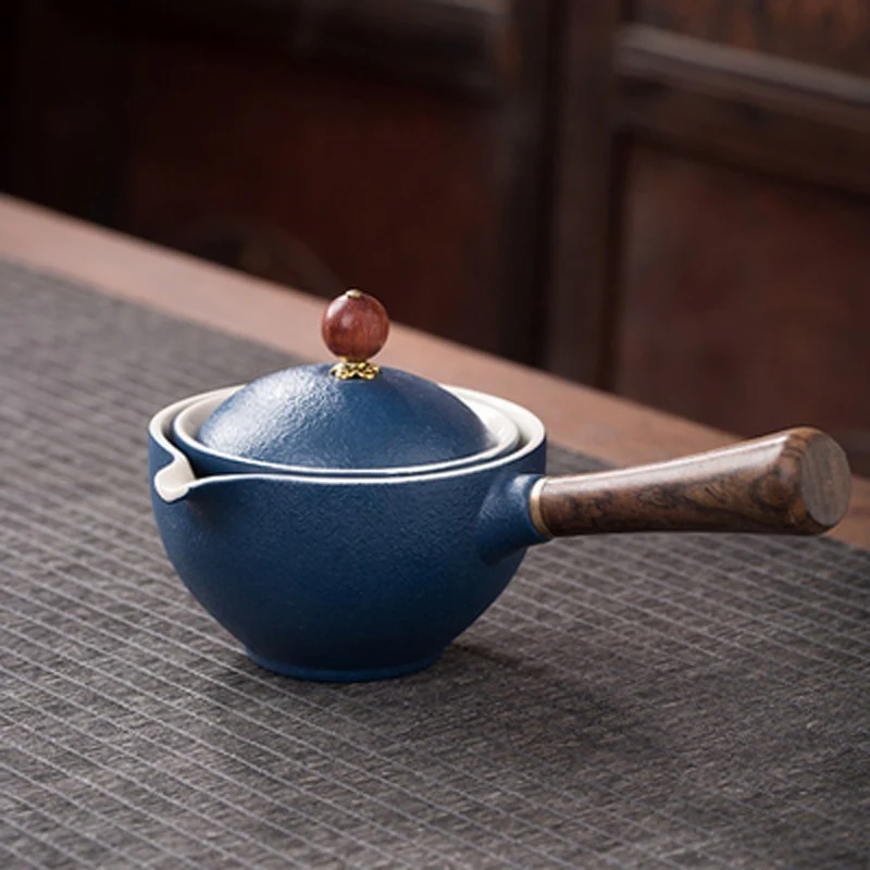 Eco-Friendly Ceramic Teapot with Wooden Grip and Filter - Image 22