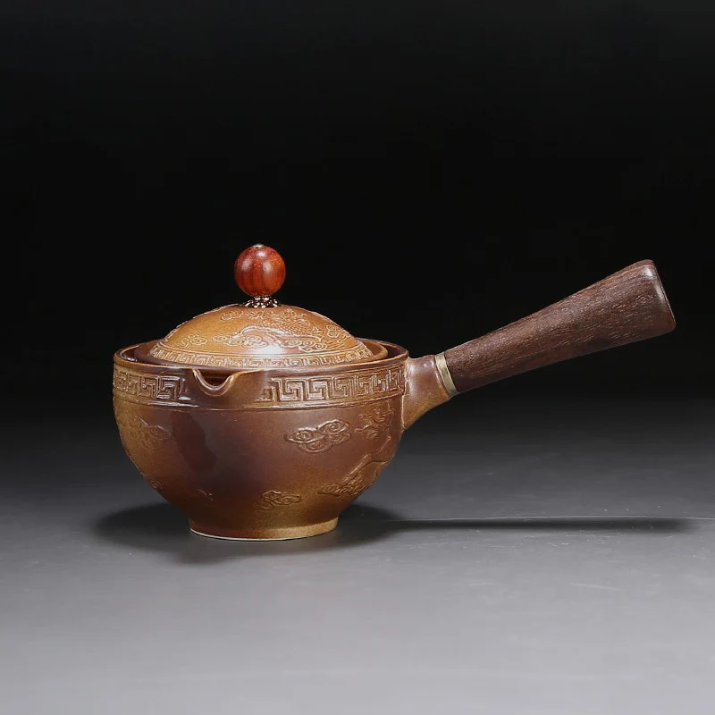 Eco-Friendly Ceramic Teapot with Wooden Grip and Filter - Image 25