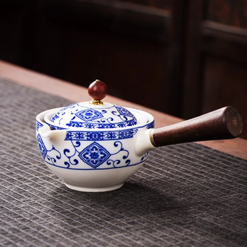 Eco-Friendly Ceramic Teapot with Wooden Grip and Filter - Image 29