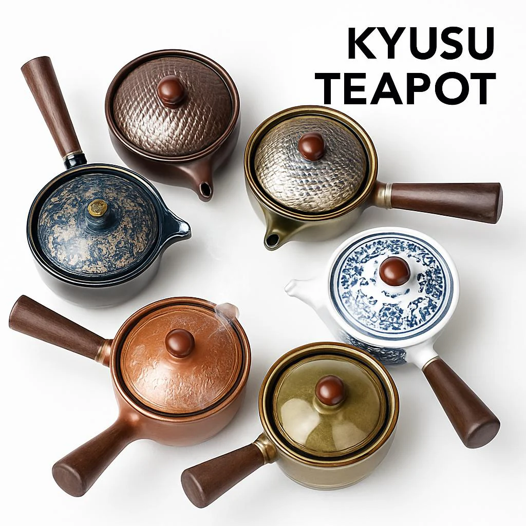 Eco-Friendly Ceramic Teapot with Wooden Grip and Filter - Image 3