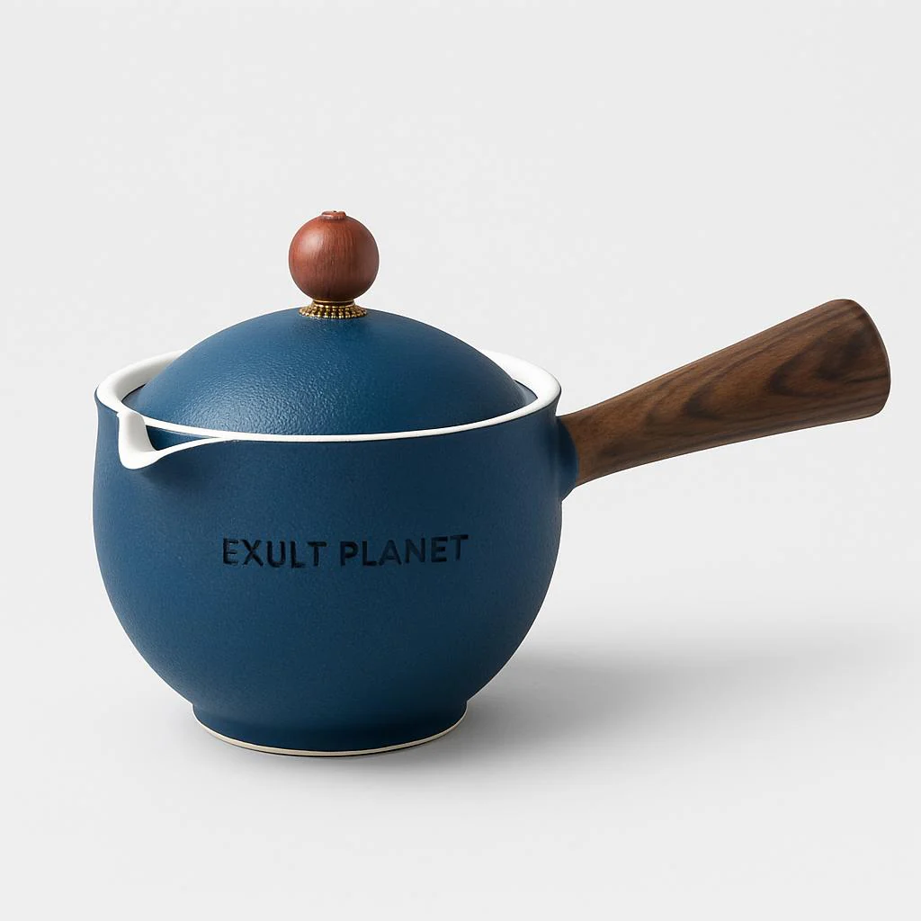 Eco-Friendly Ceramic Teapot with Wooden Grip and Filter - Image 8