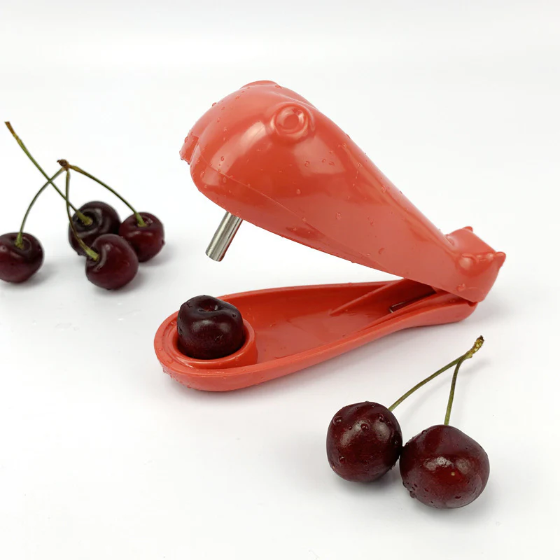 Eco-Friendly Cherry Pitter - Red Handheld Kitchen Tool - Image 14
