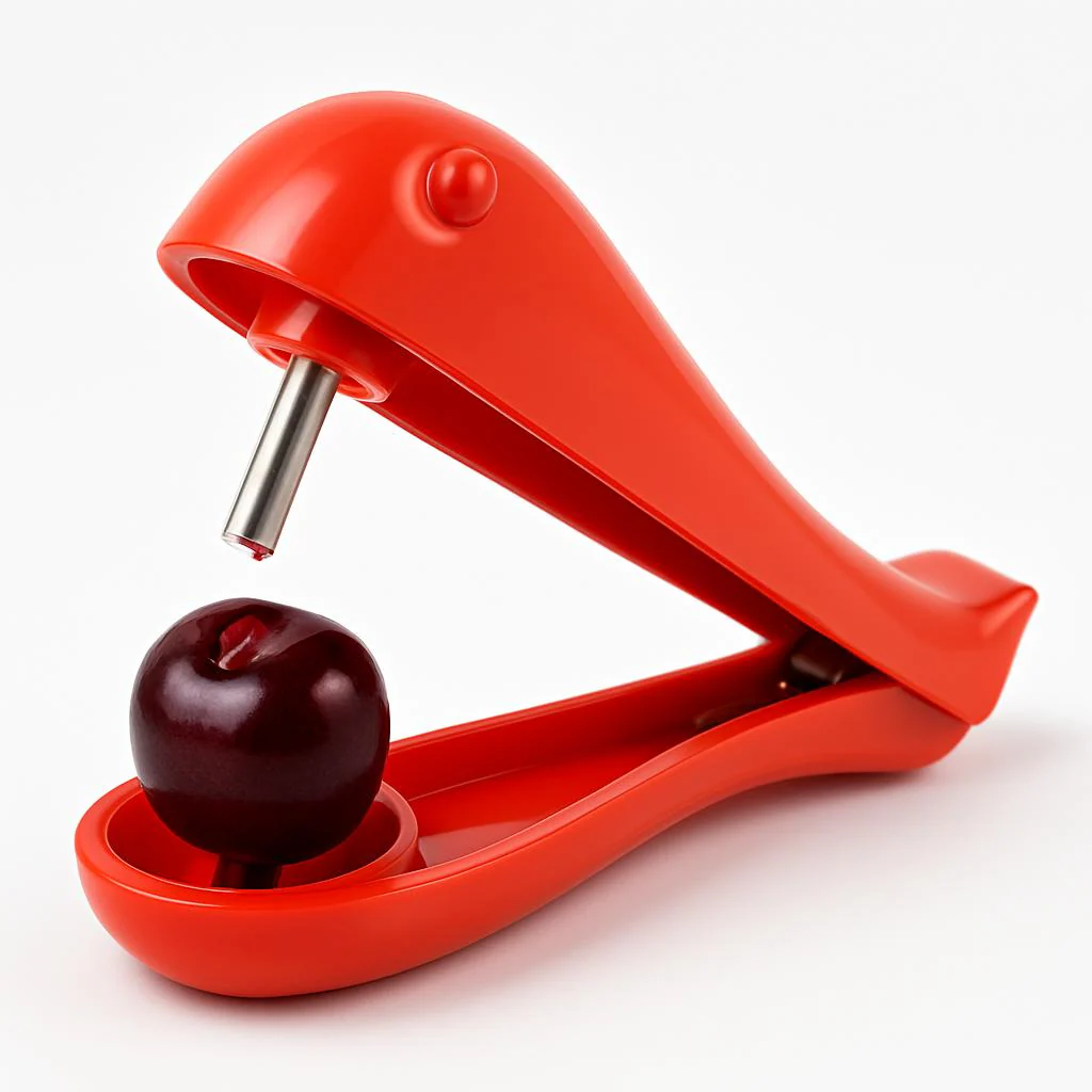 Eco-Friendly Cherry Pitter - Red Handheld Kitchen Tool - Image 2